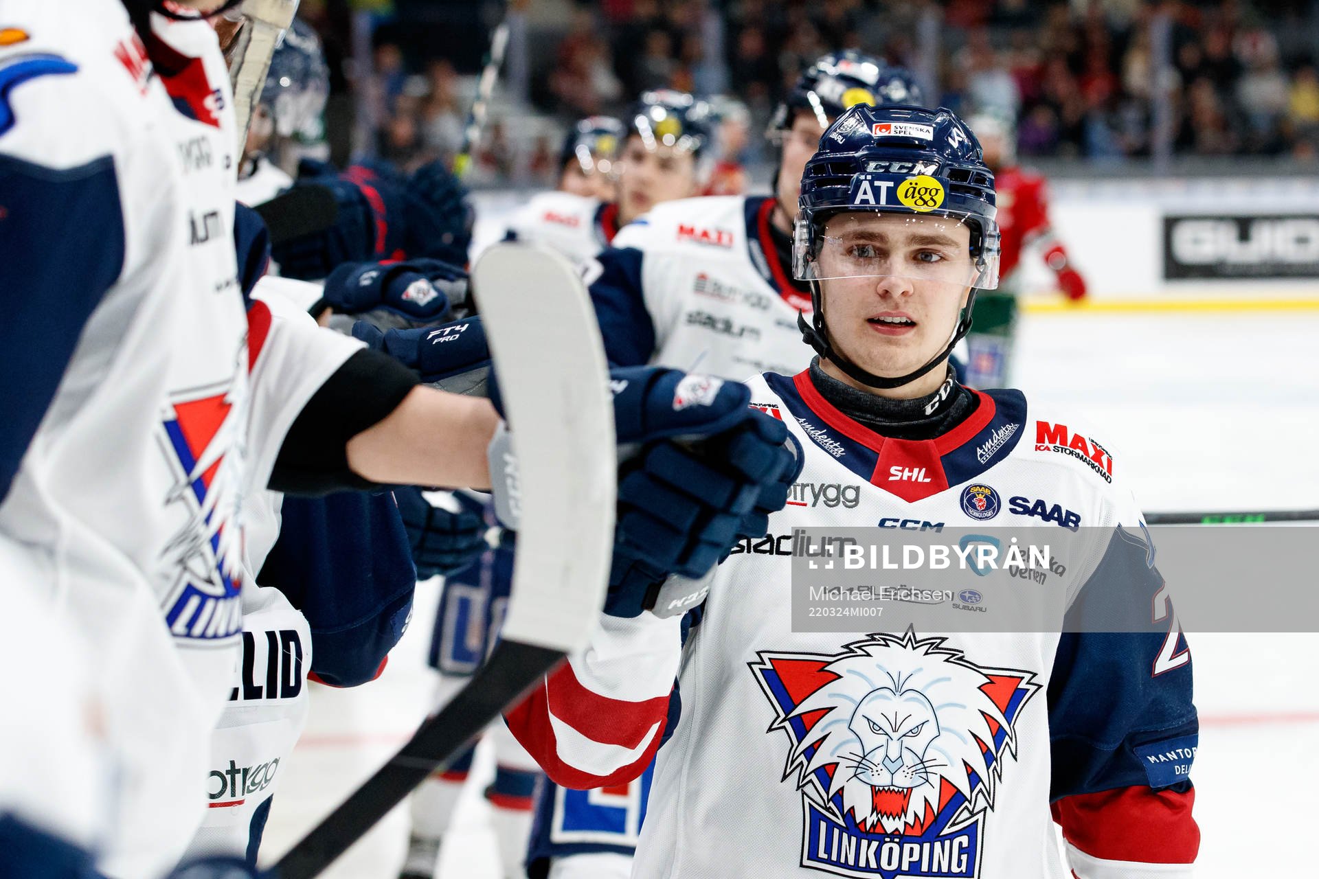Linköpings Elliot Ekmark jublar