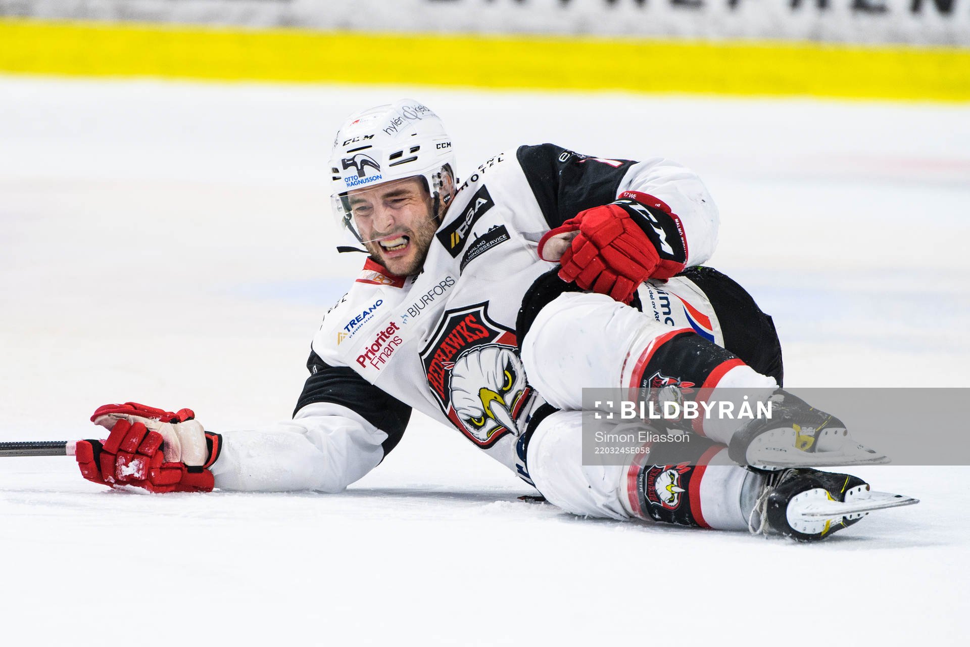 Malmö Redhawks Pathrik Westerholm har ont