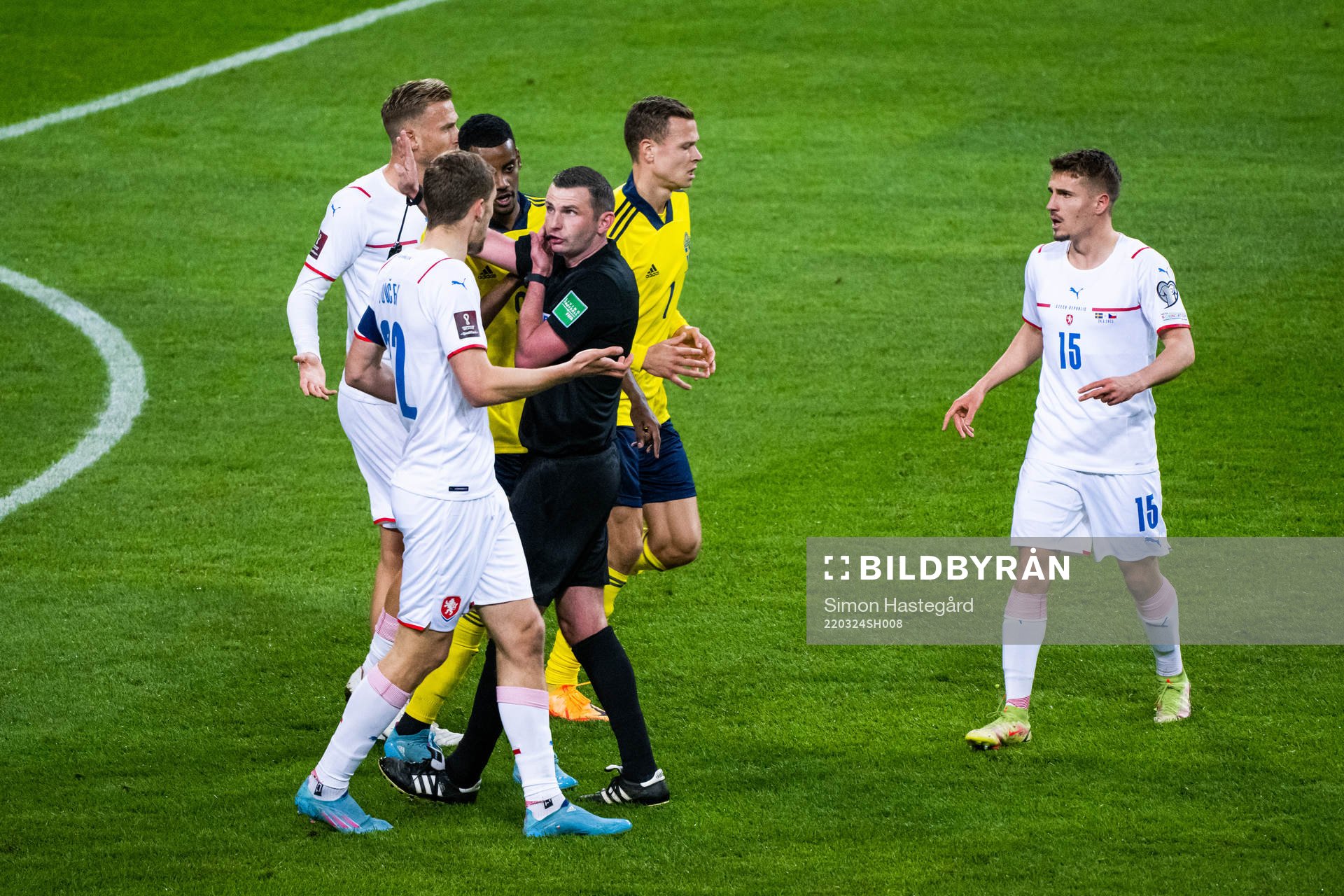 Tomas Soucek of Czech Republic reacts