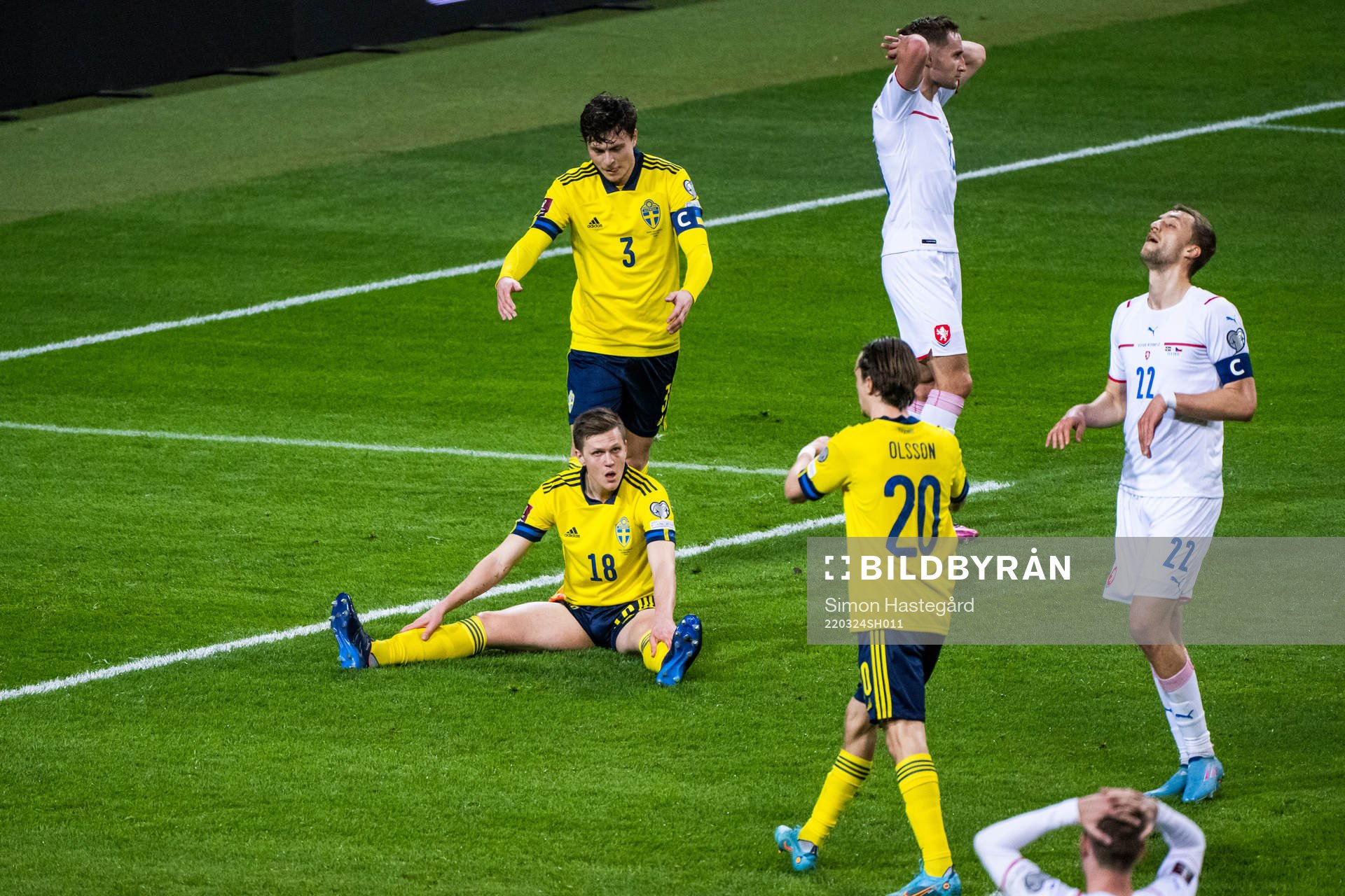 Joakim Nilsson, Victor Lindelöf and Kristoffer Olsson of