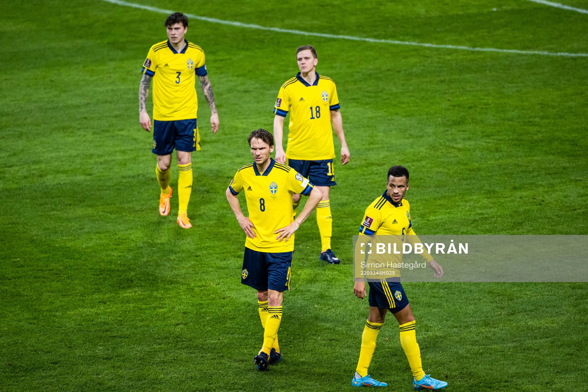 Victor Lindelöf, Joakim Nilsson, Albin Ekdal and Martin