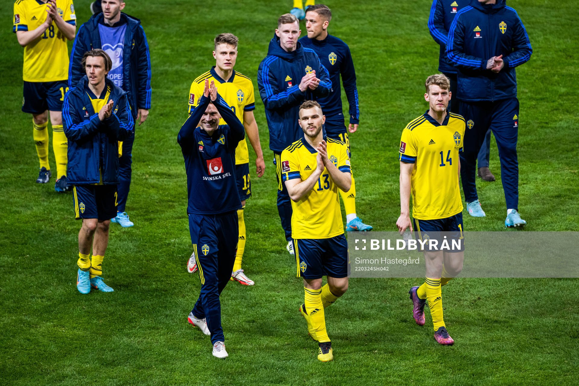 Jesper Karlström and Filip Helander of Sweden celebrate