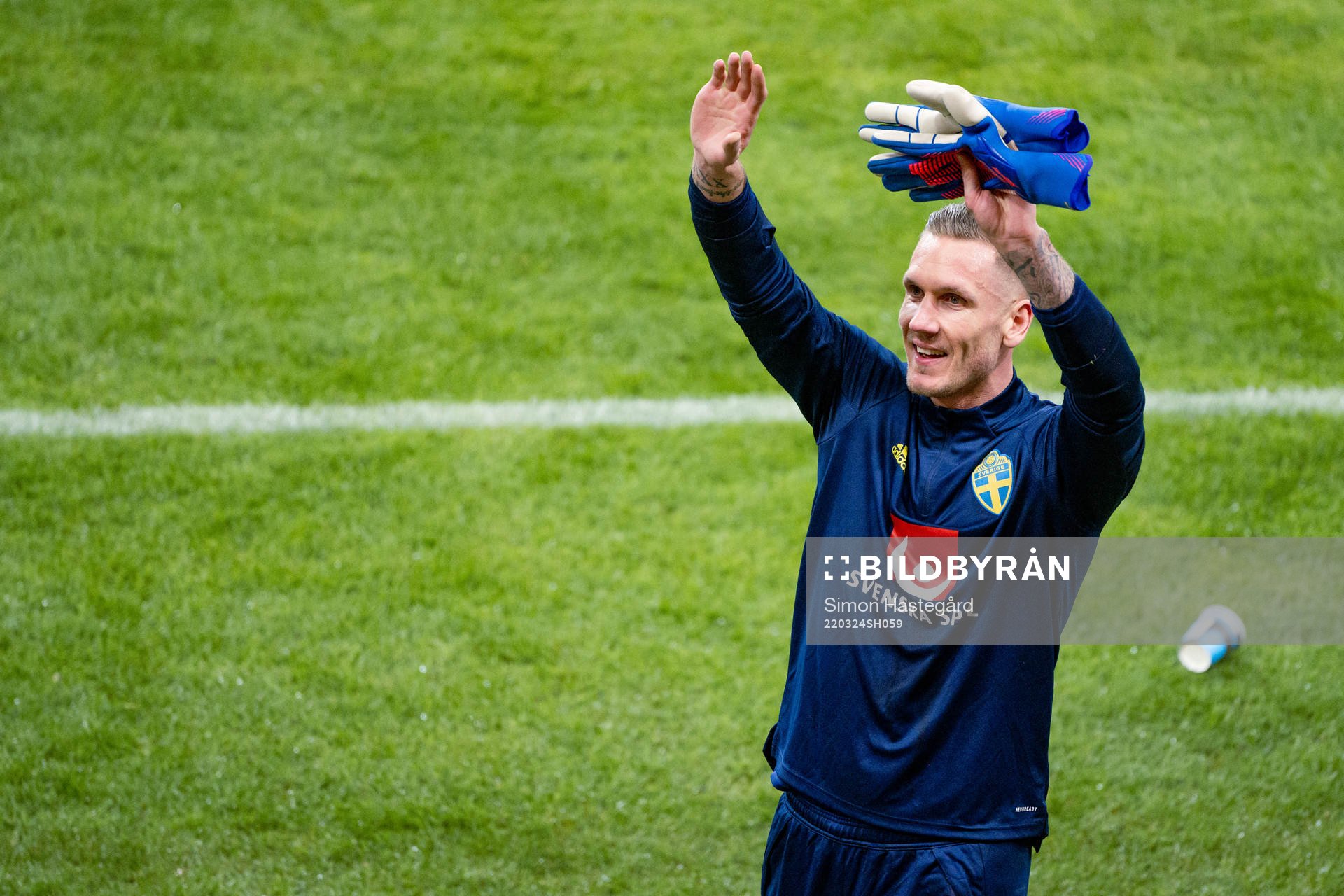 Goalkeeper Robin Olsen of Sweden