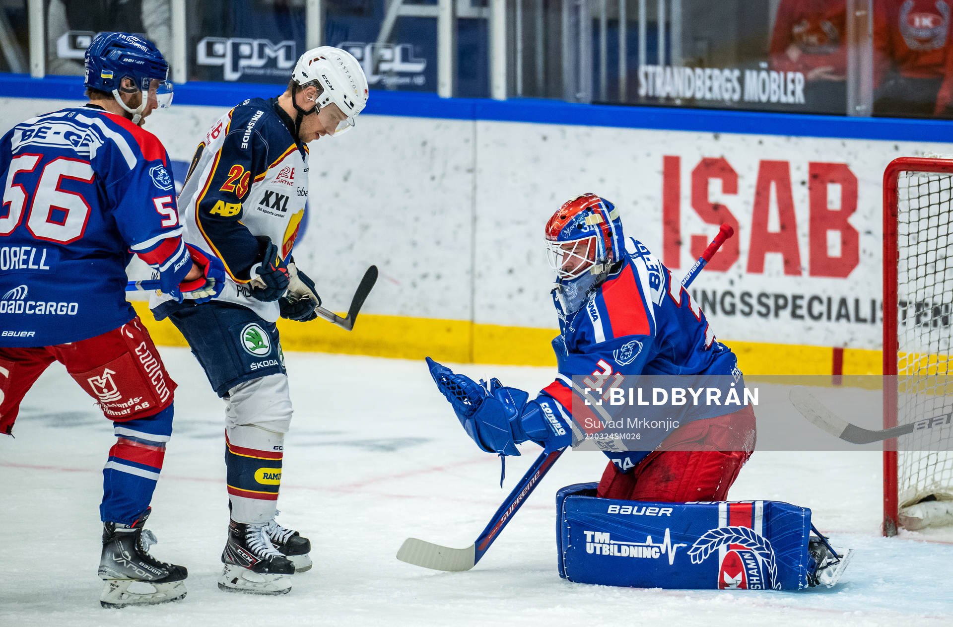 Oskarshamns Robin Norell och målvakt Tim Juel samt