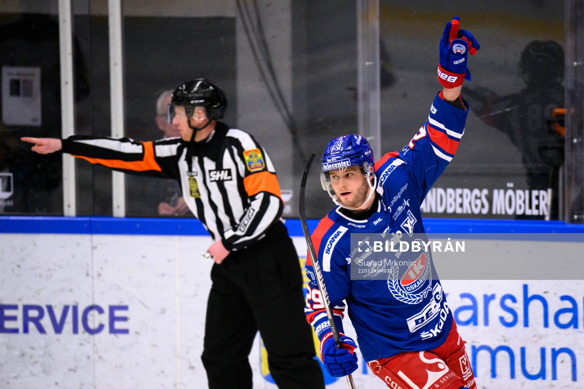Oskarshamns Kim Rosdahl jublar