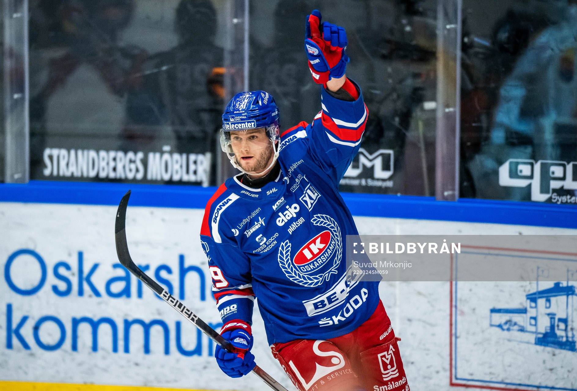 Oskarshamns Kim Rosdahl jublar