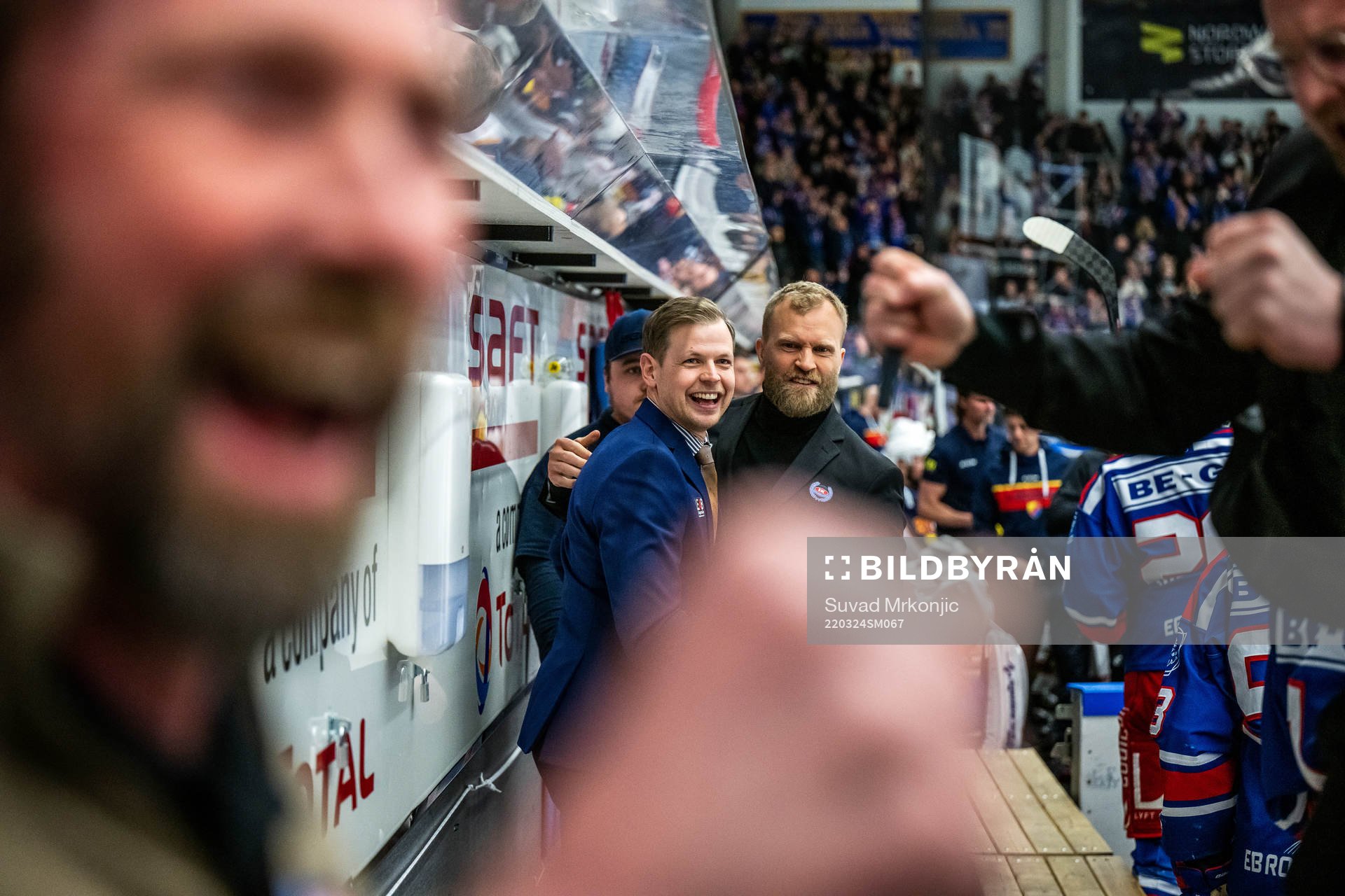 Oskarshamns tränare Martin Filander och assisterande