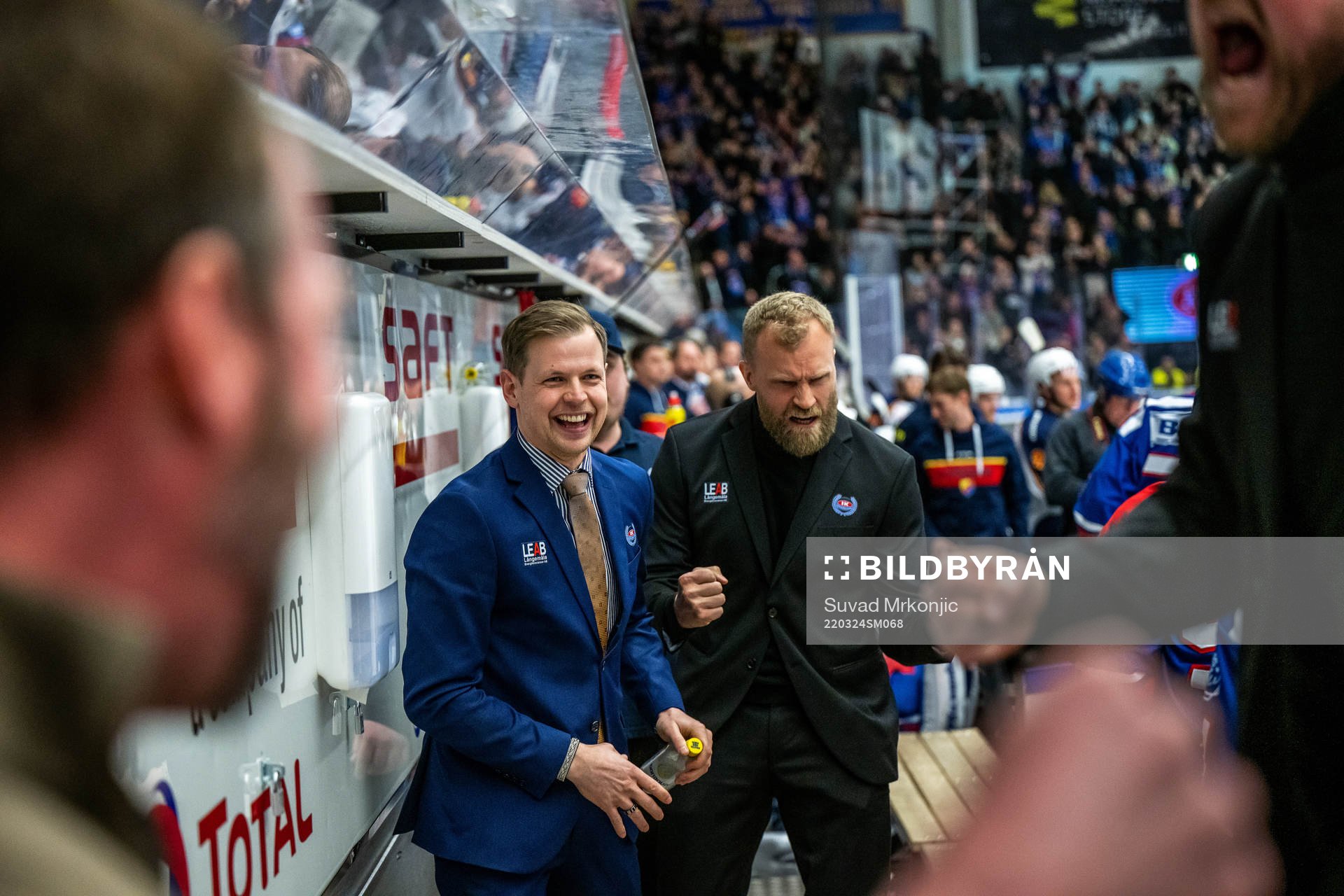 Oskarshamns tränare Martin Filander och assisterande