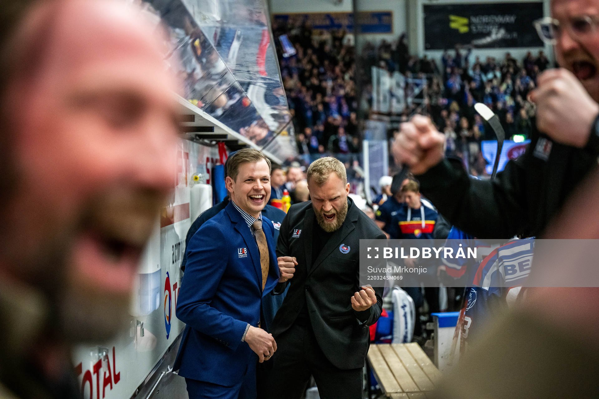 Oskarshamns tränare Martin Filander och assisterande