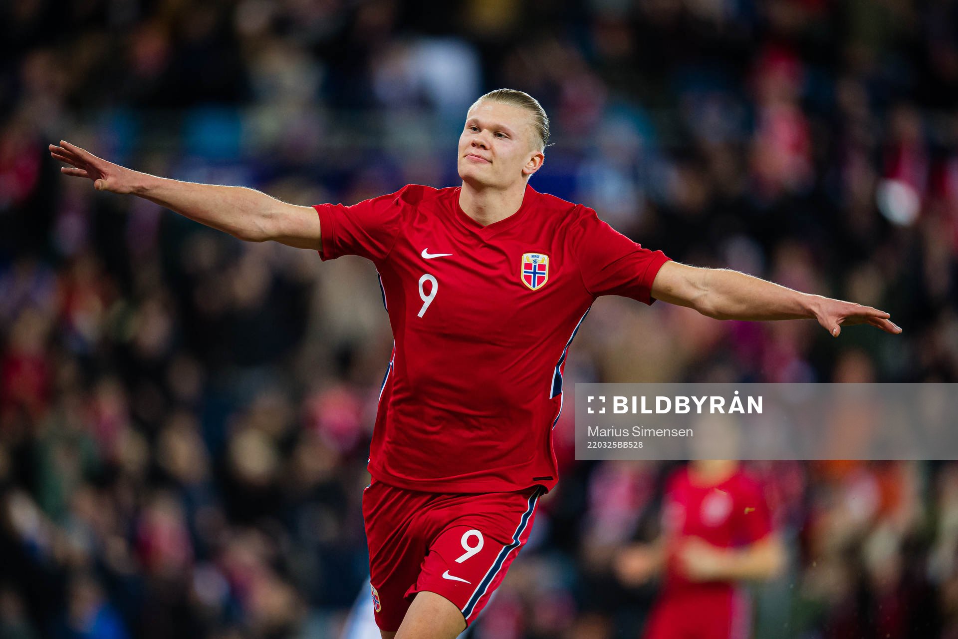 Erling Braut Haaland of Norway celebrates