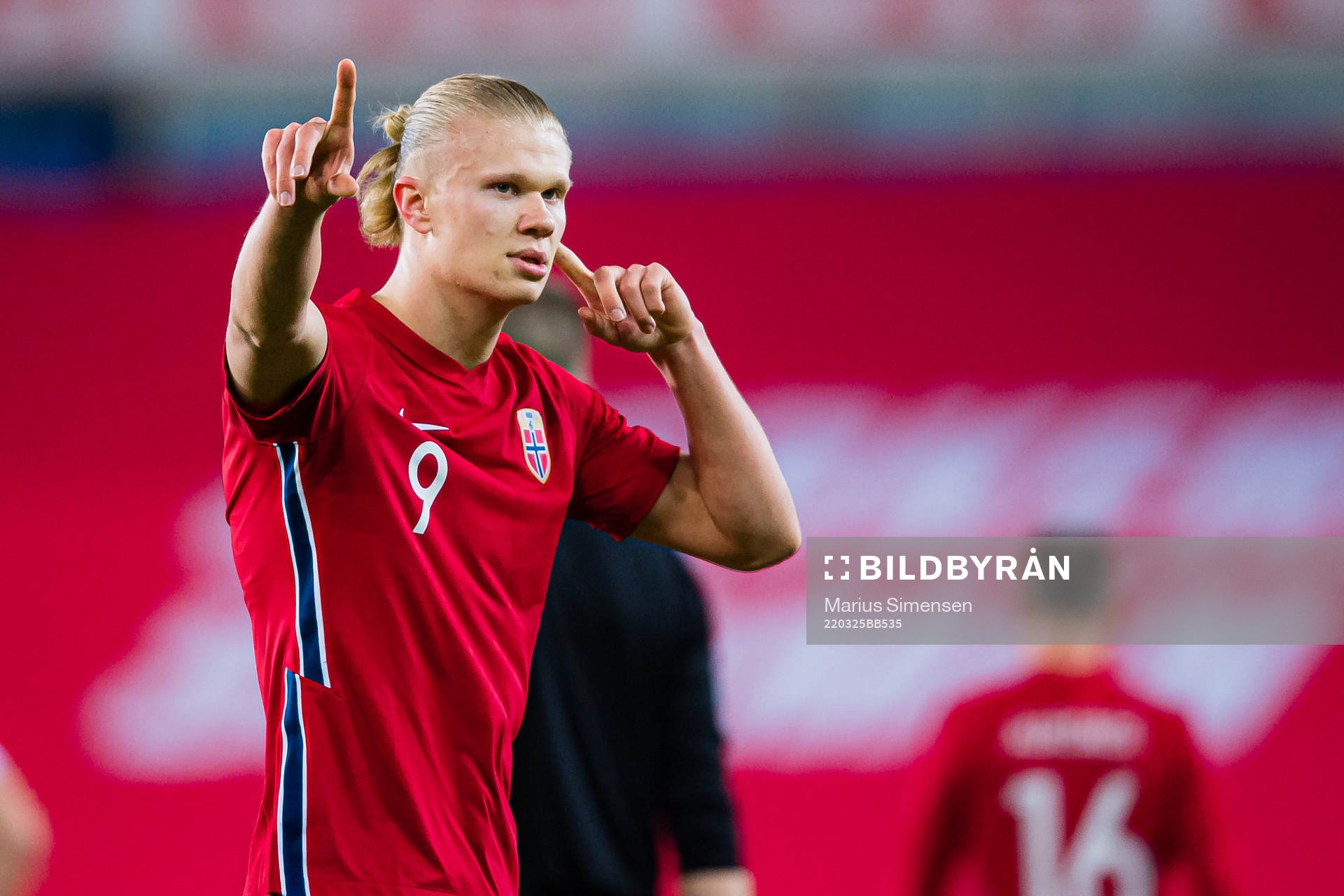 Erling Braut Haaland of Norway celebrates