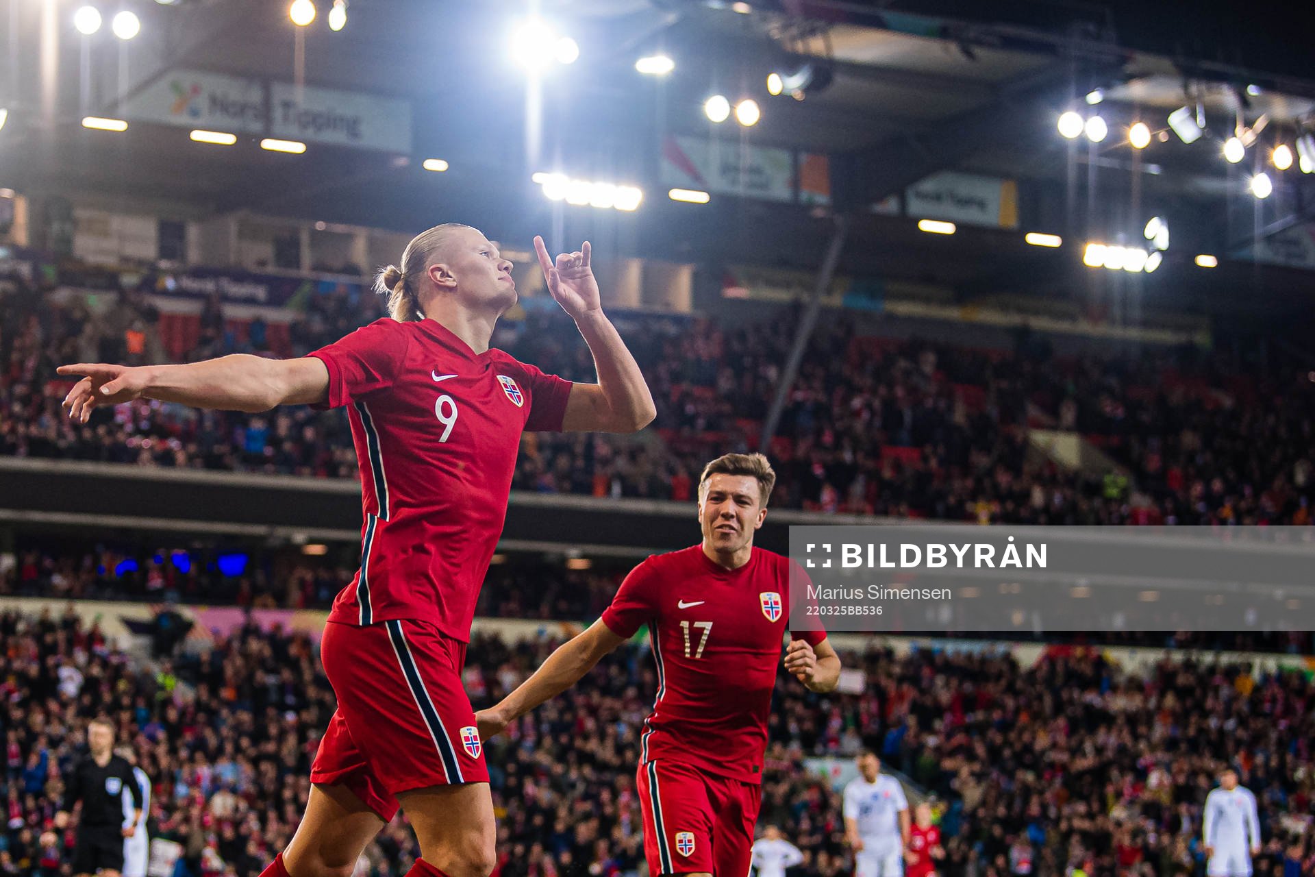 Erling Braut Haaland of Norway celebrates