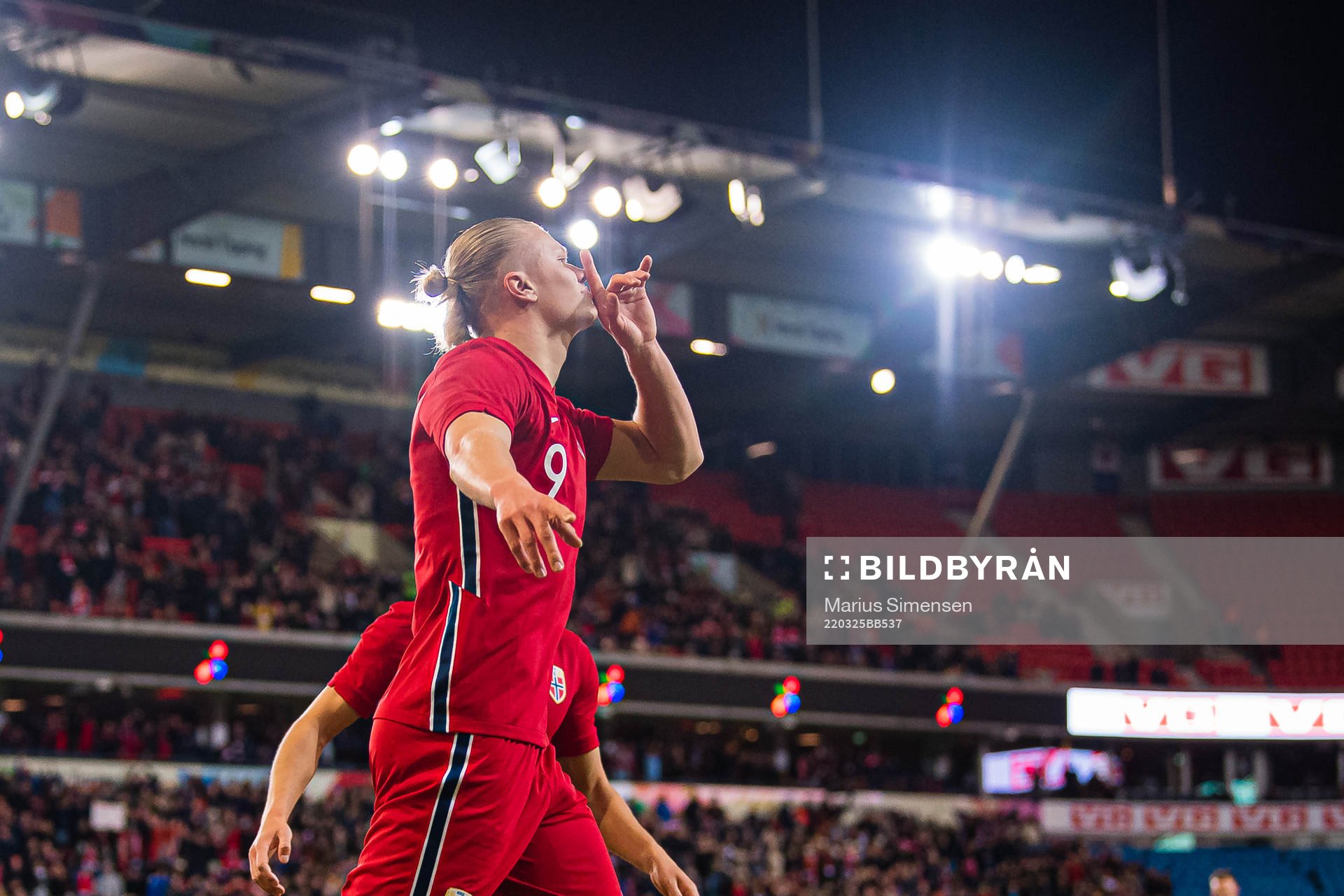 Erling Braut Haaland of Norway celebrates