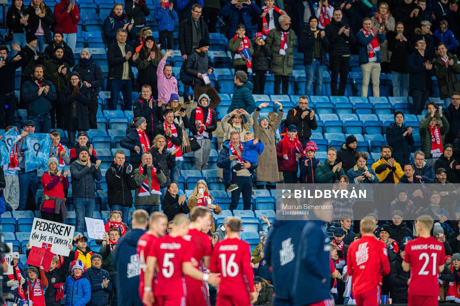 Spectators in the stands