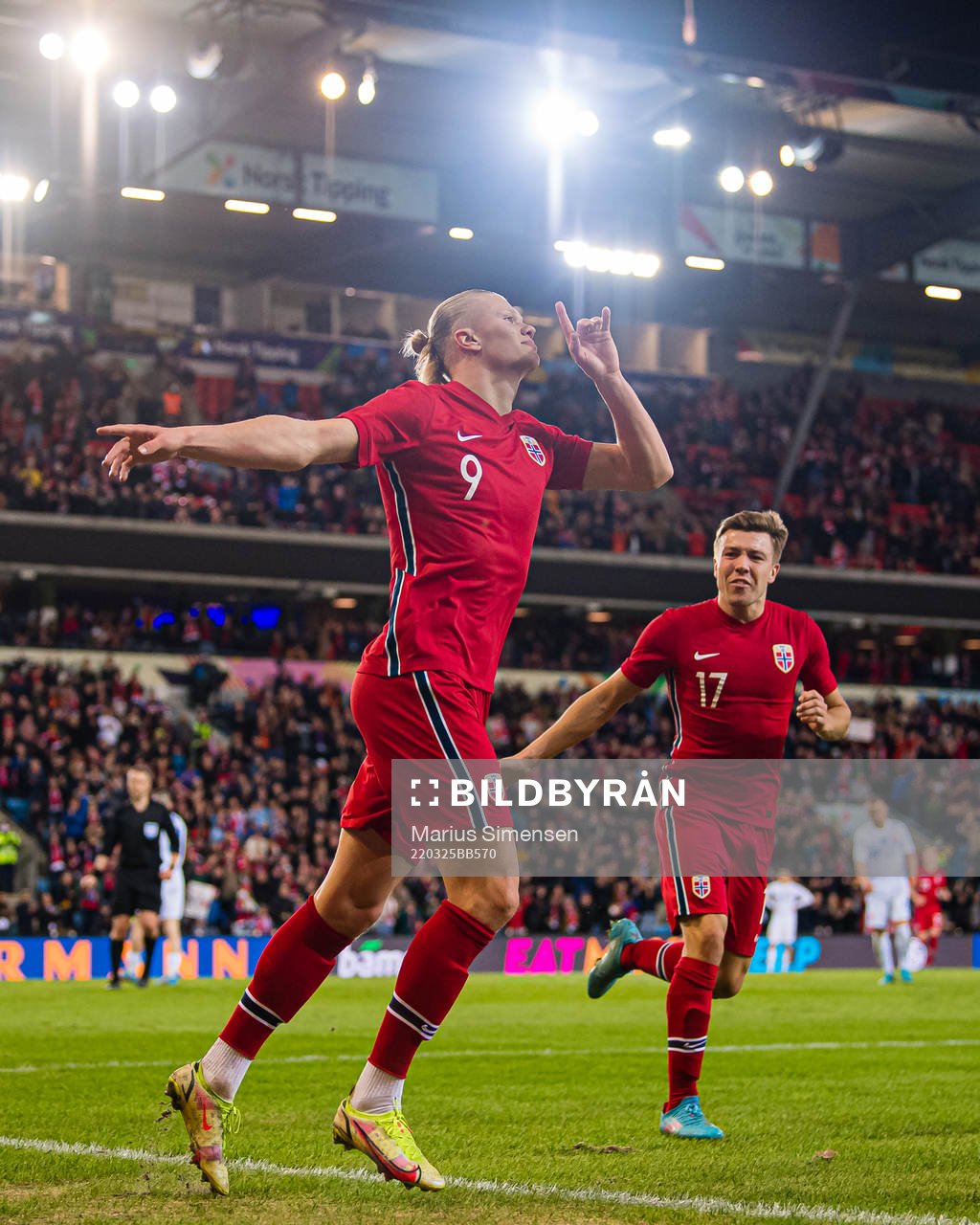 Erling Braut Haaland of Norway celebrates