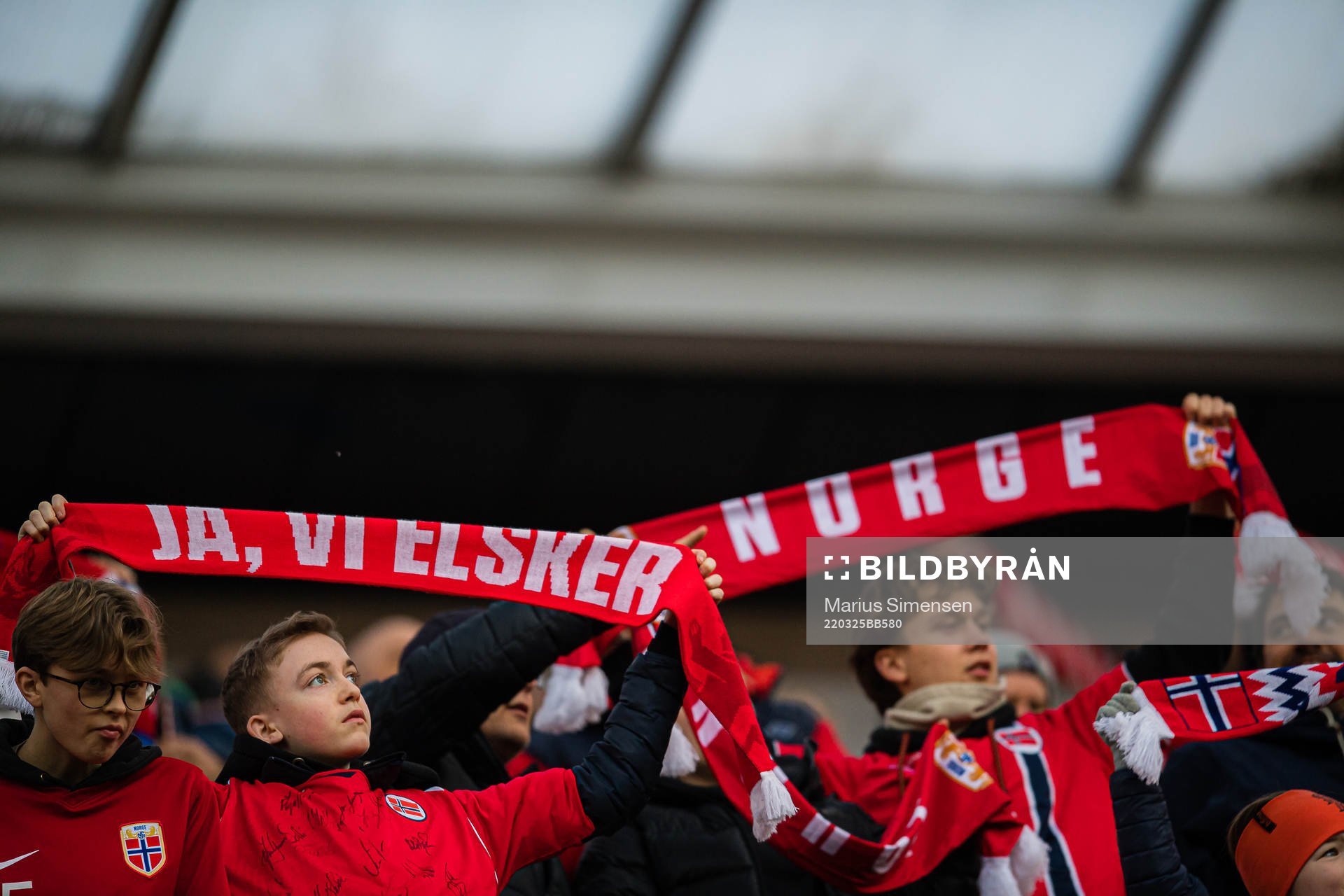 Spectators in the stands