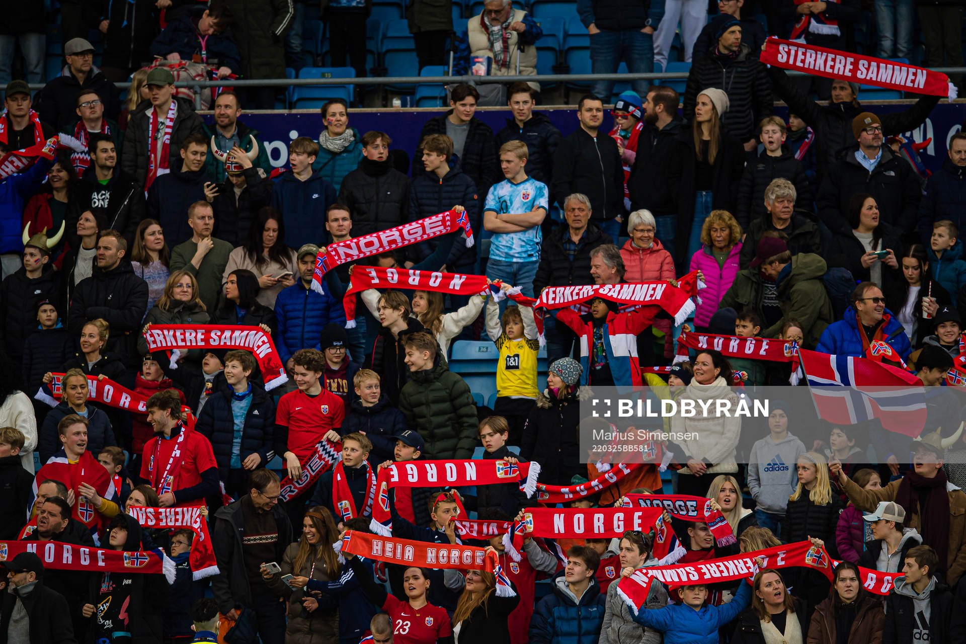 Spectators in the stands