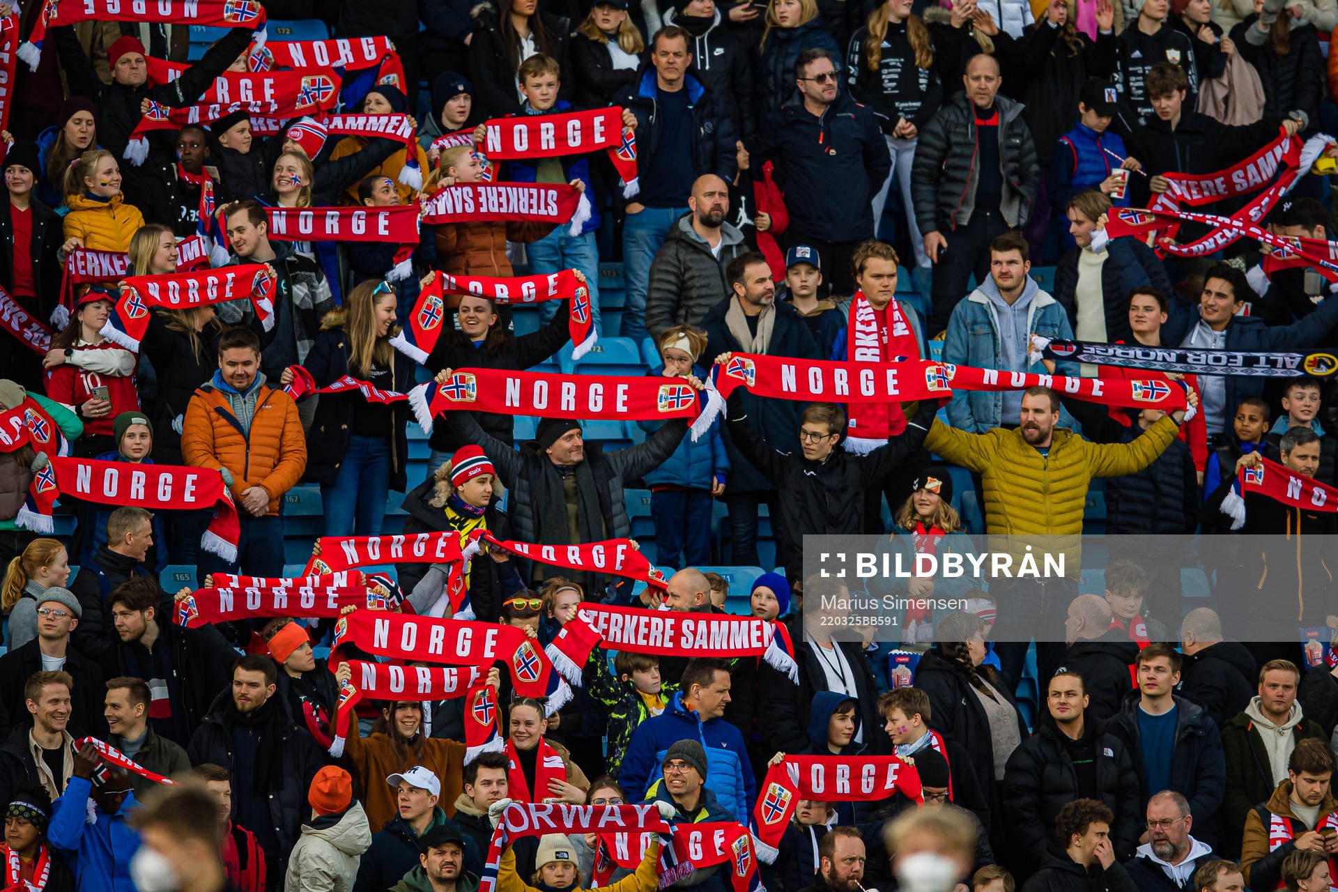 Spectators in the stands