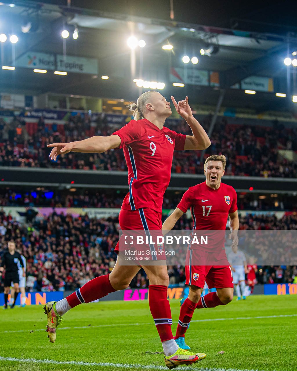 Erling Braut Haaland of Norway celebrates