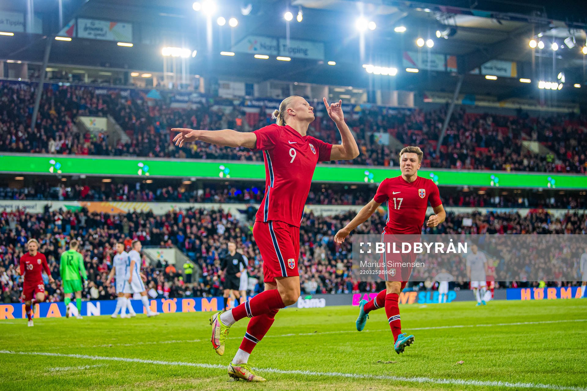 Erling Braut Haaland of Norway celebrates