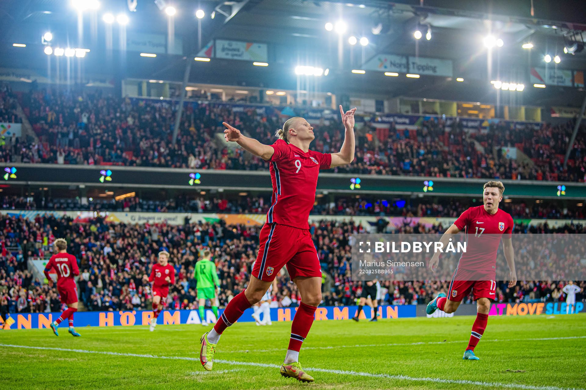 Erling Braut Haaland of Norway celebrates