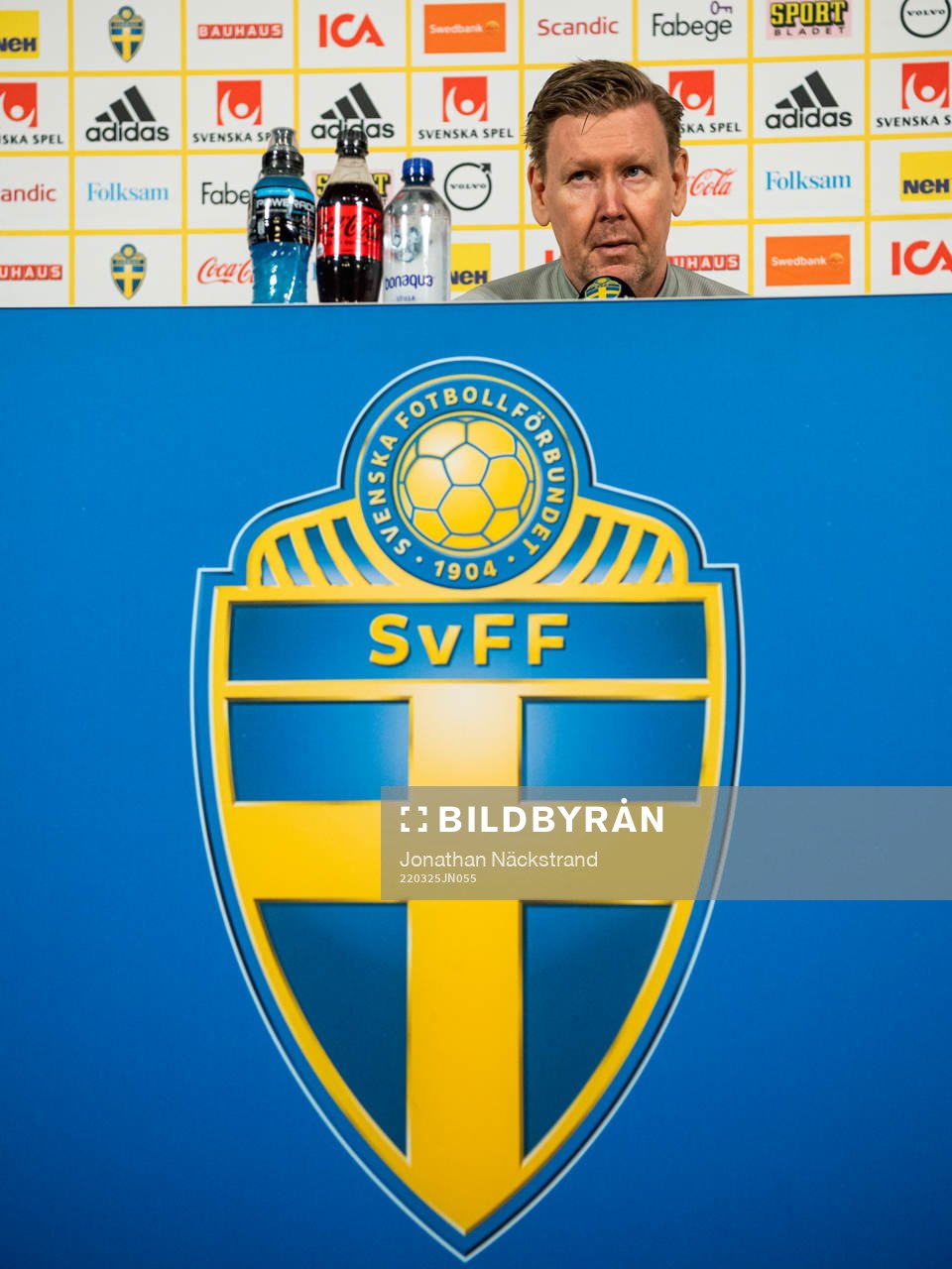 Assisted head coach Peter Wettergren of Sweden attends a