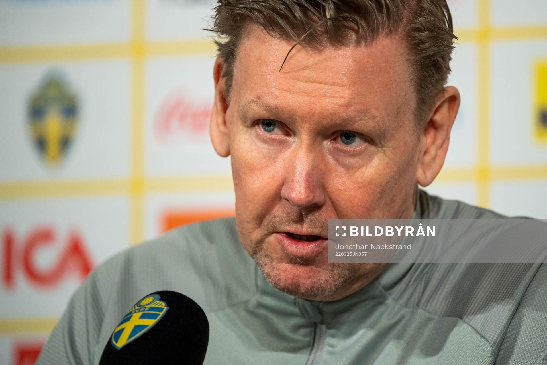 Assisted head coach Peter Wettergren of Sweden attends a
