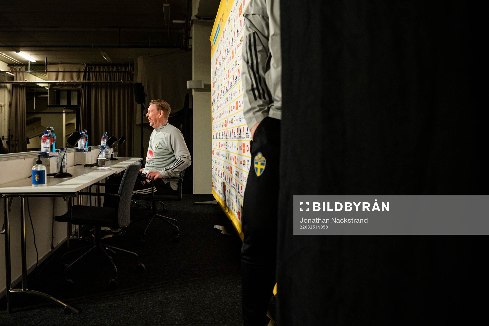 Assisted head coach Peter Wettergren of Sweden attends a