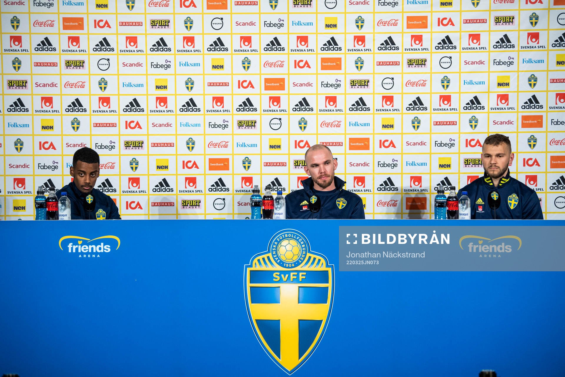 Alexander Isak, Marcus Danielson and Jesper Karlström of