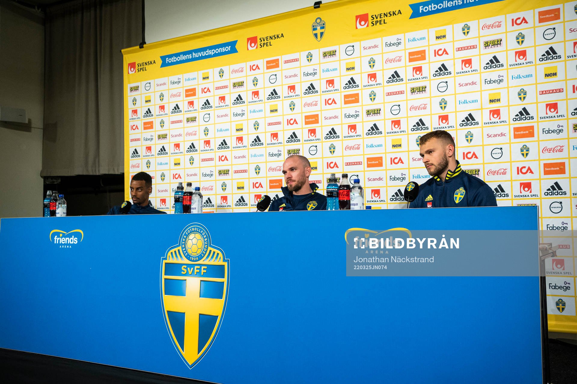Alexander Isak, Marcus Danielson and Jesper Karlström of