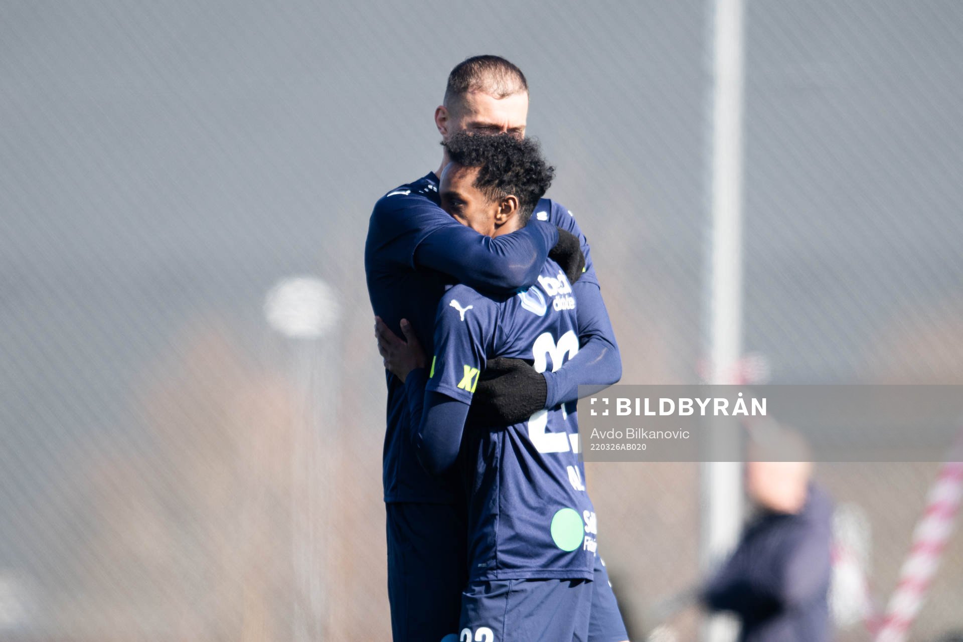 Helsingborgs Taha Ali och Albert Ejupi jublar