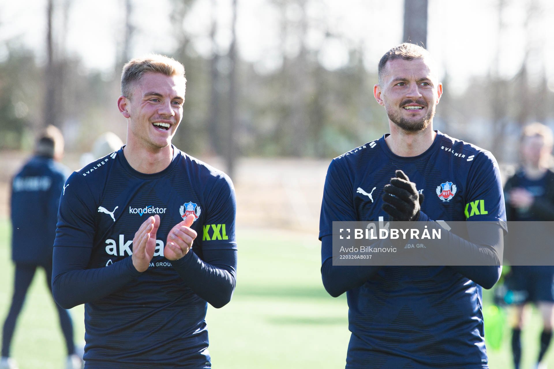 Helsingborgs Dennis Olsson och Albert Ejupi