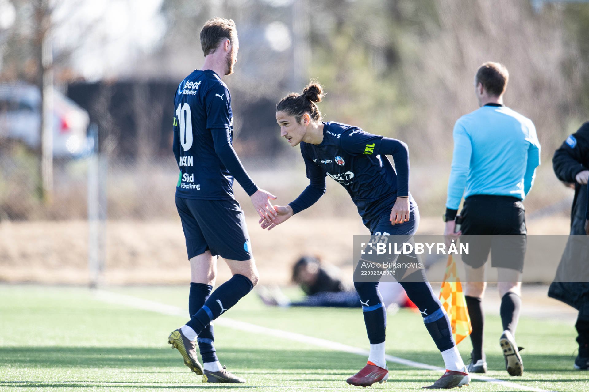 Helsingborgs Ervin Gigović och Rasmus Jönsson