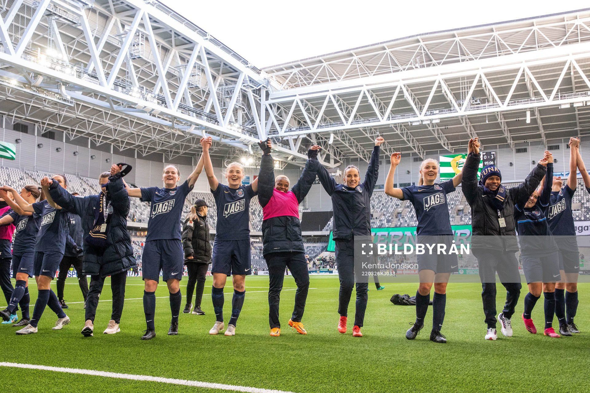 Eskilstunas spelare jublar