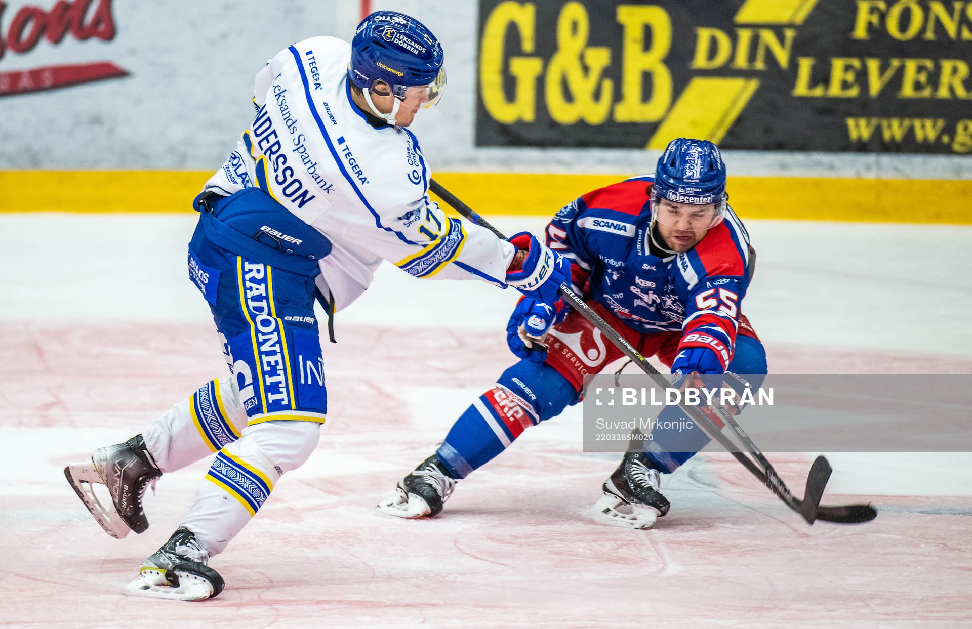 Leksands Linus Andersson och Oskarshamns David Quenneville