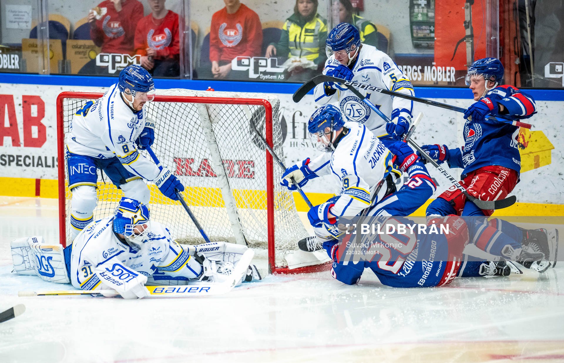 Leksands målvakt Kasimir Kaskisuo, Matt Caito, Patrik