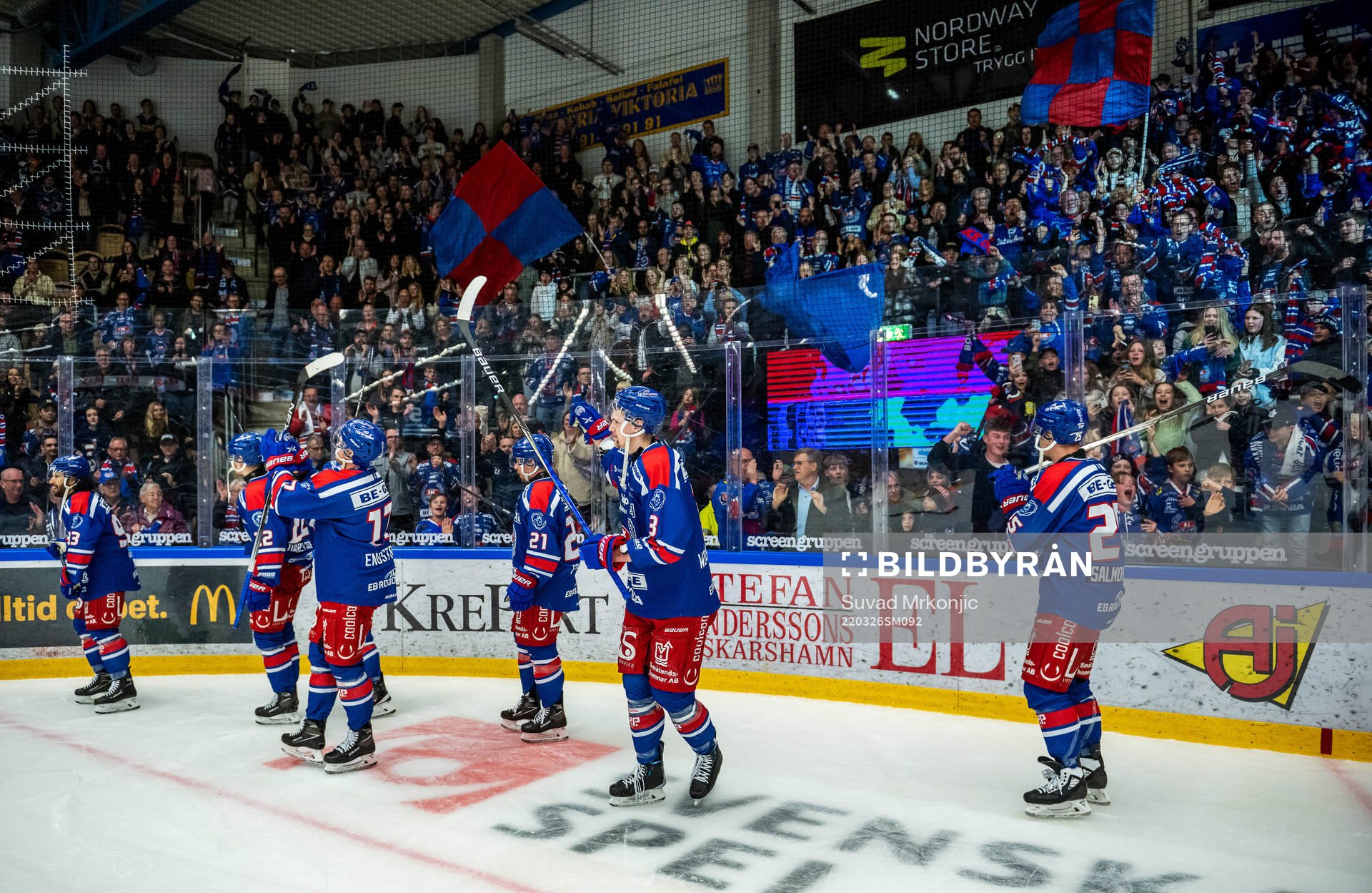 Oskarshamns spelare jublar