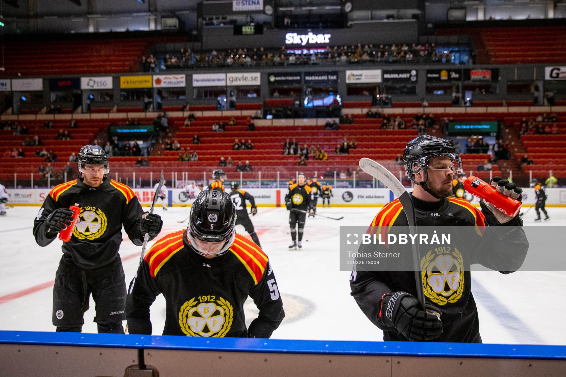 Brynäs Oscar Eklind, Chay Genoway och  Emil Molin