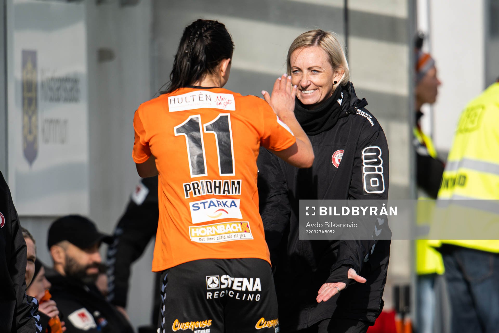 Kristianstads tränare Elisabet Gunnarsdóttir och Delaney
