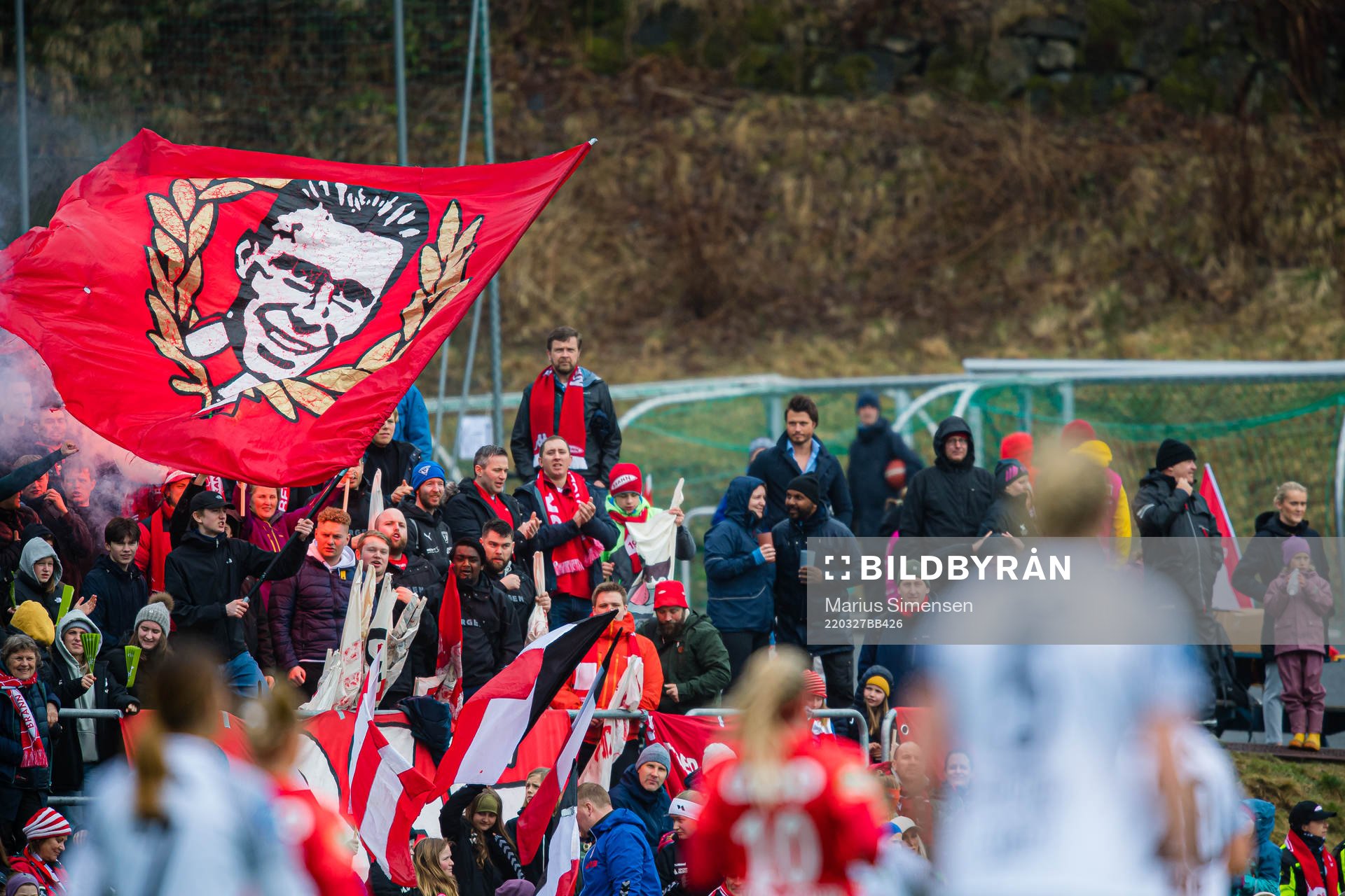Spectators in the stands