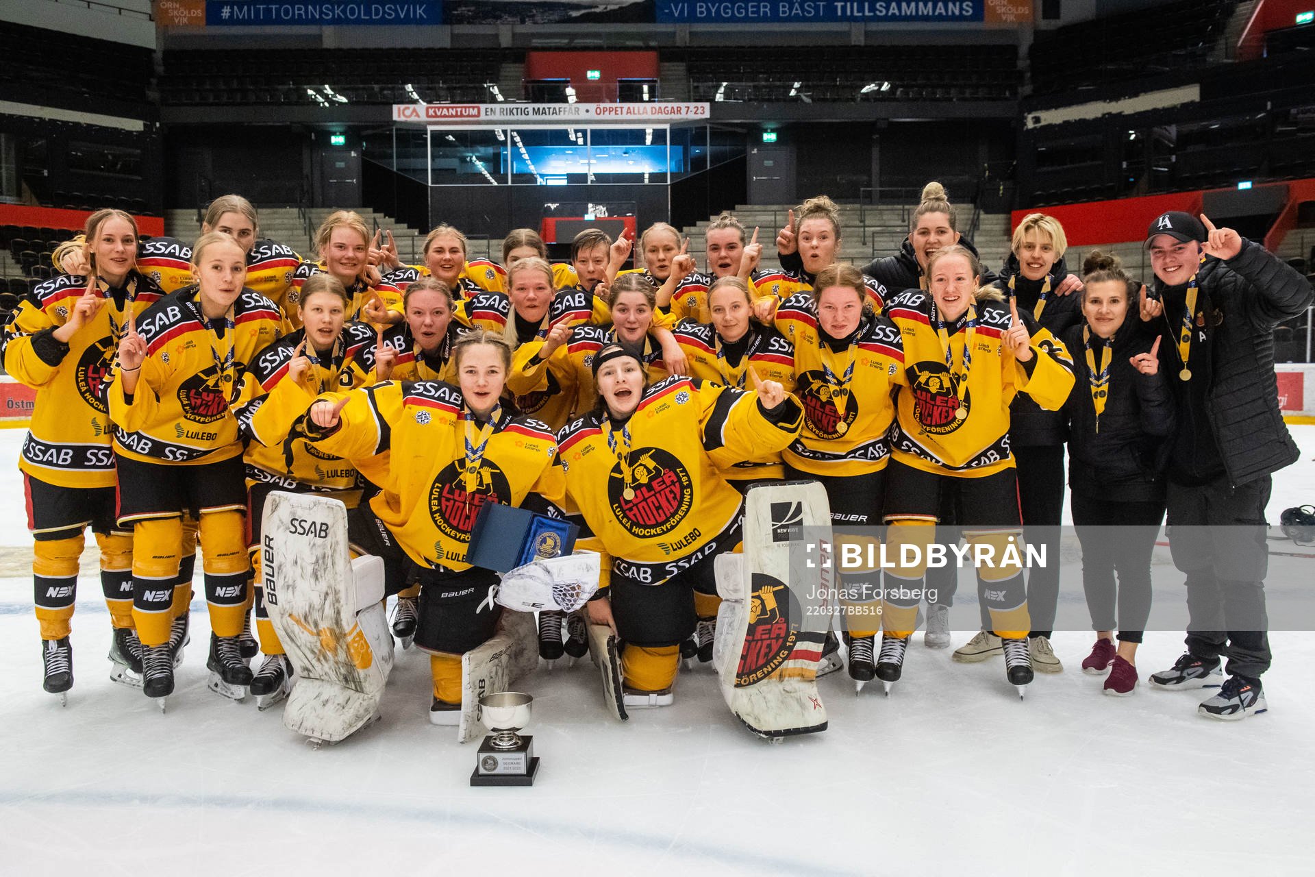 Luleås spelare jublar