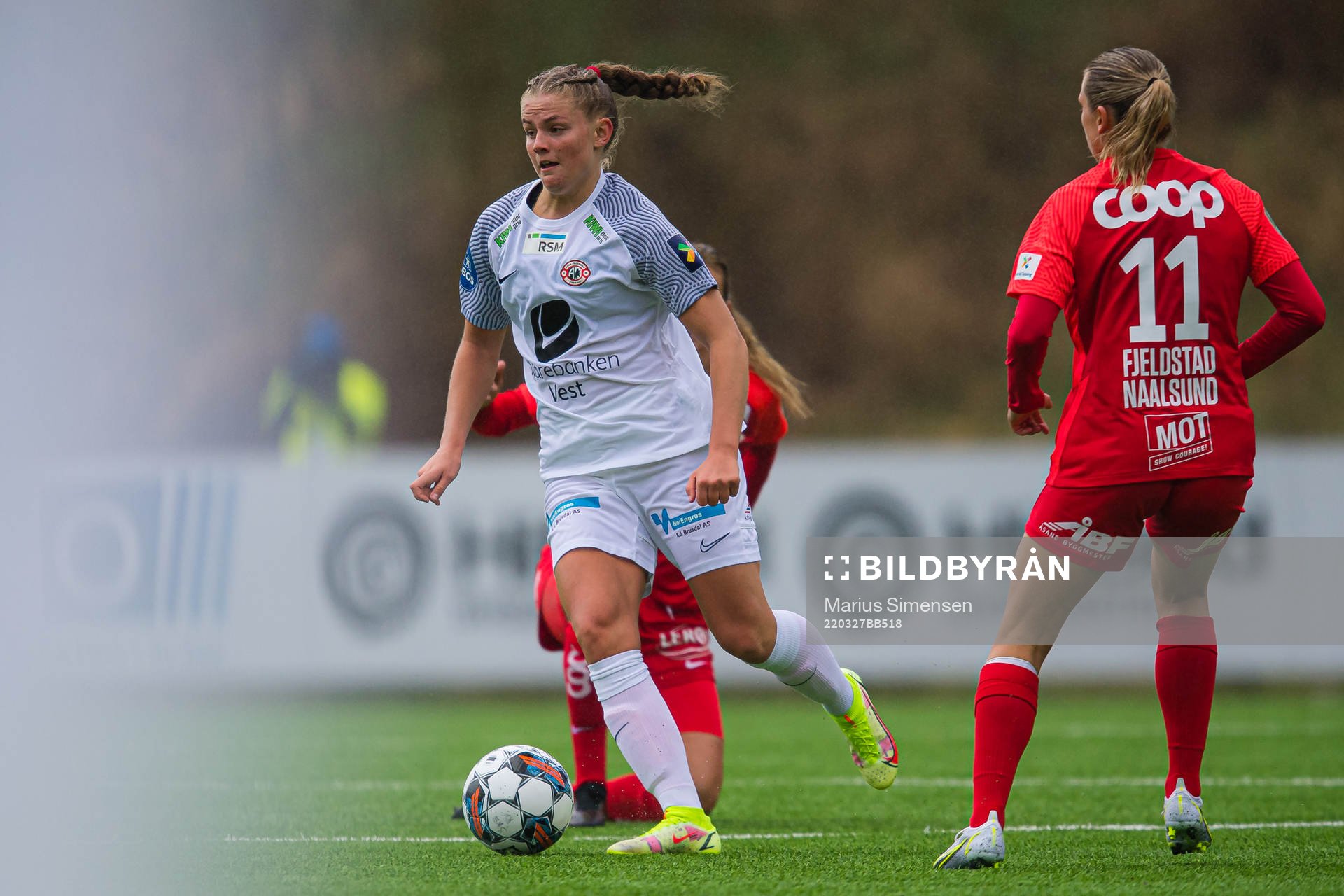 Vilde Drange Veglo of Arna-Bjørnar during the Toppserien football match between Brann and Arna-Bjørnar on March 27, 2022 in Bergen.