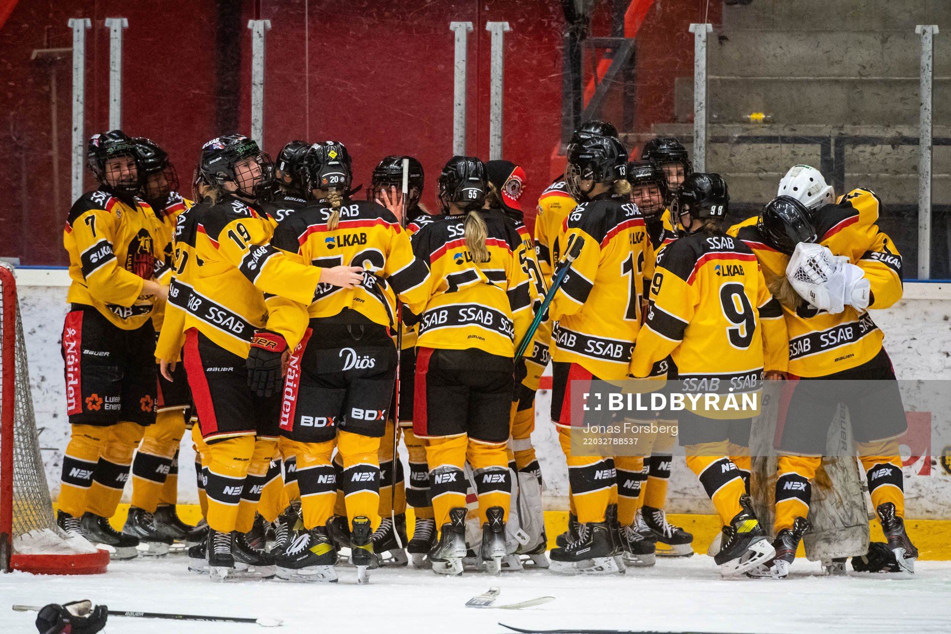 Luleås spelare jublar