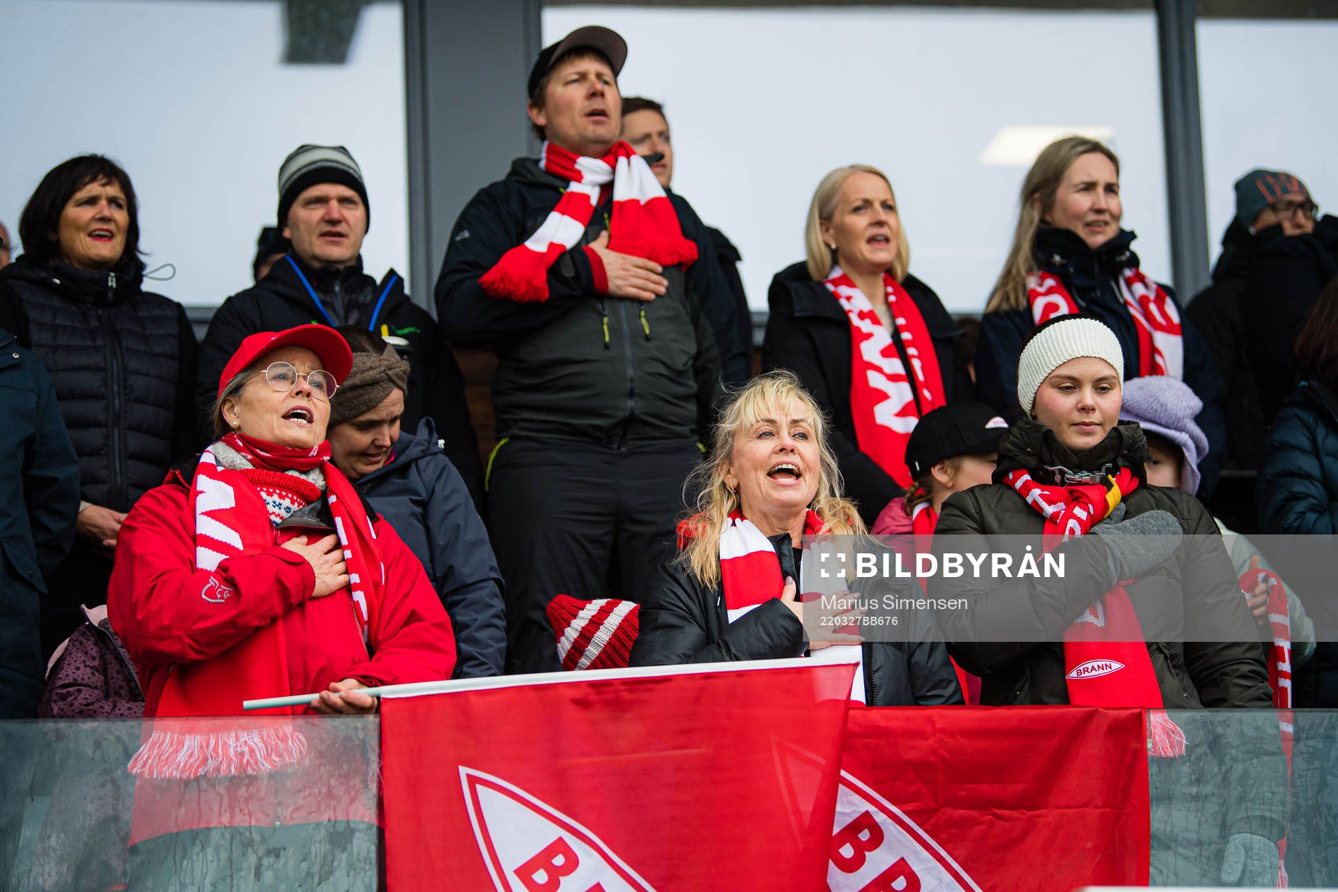 Spectators in the stands