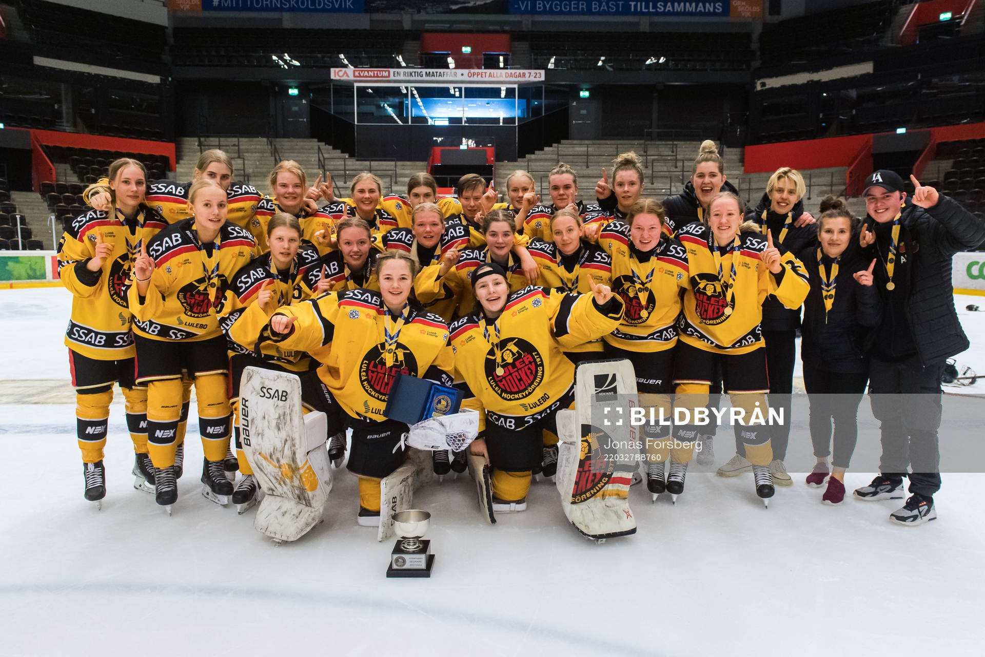 Luleås spelare jublar