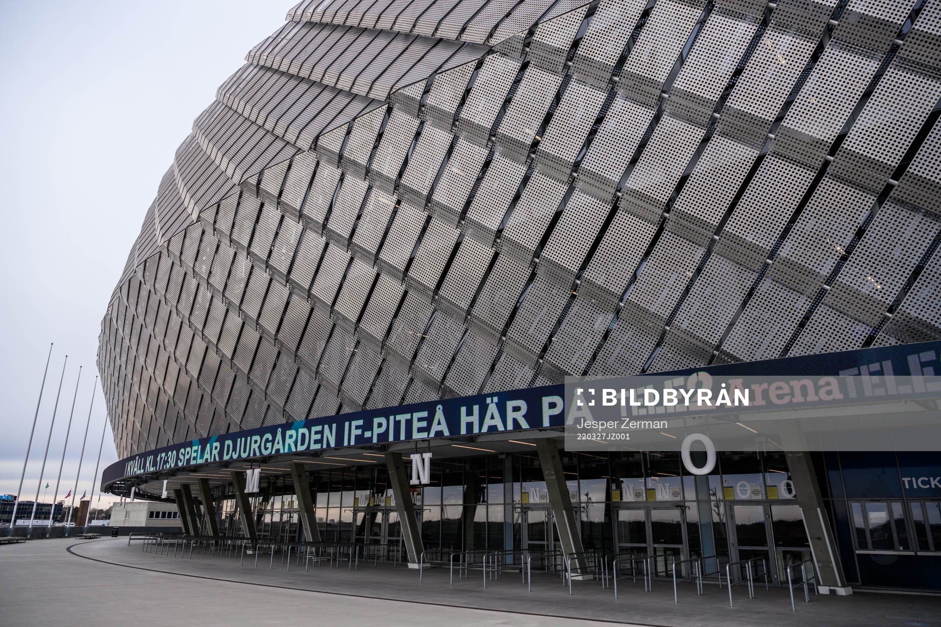 Vy av Tele2 Arena