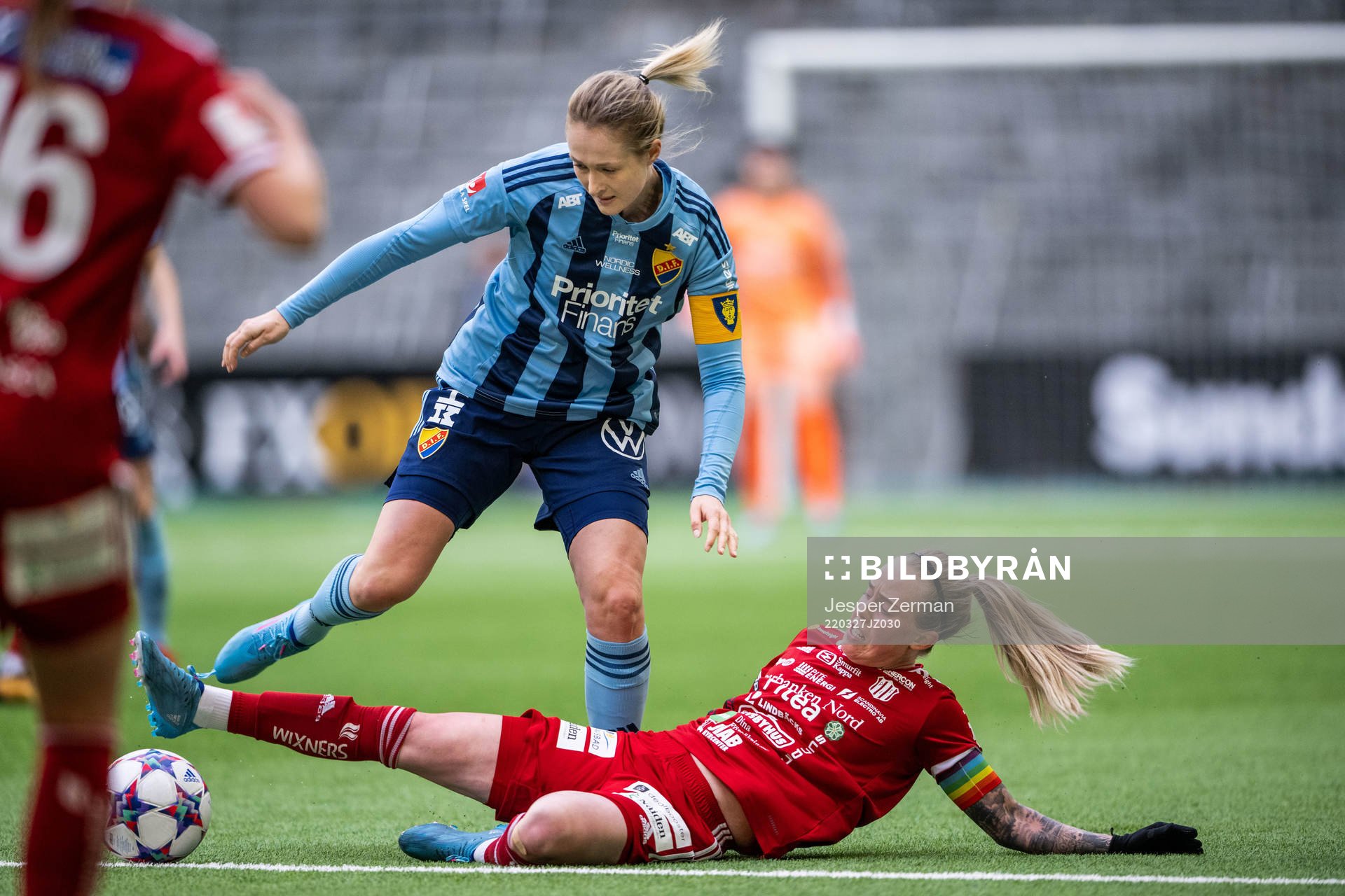 Djurgårdens Sanna Kullberg och Piteås Cecilia Edlund