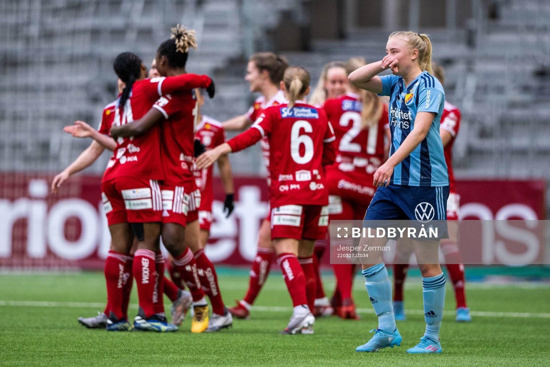 Djurgårdens Tove Almqvist deppar