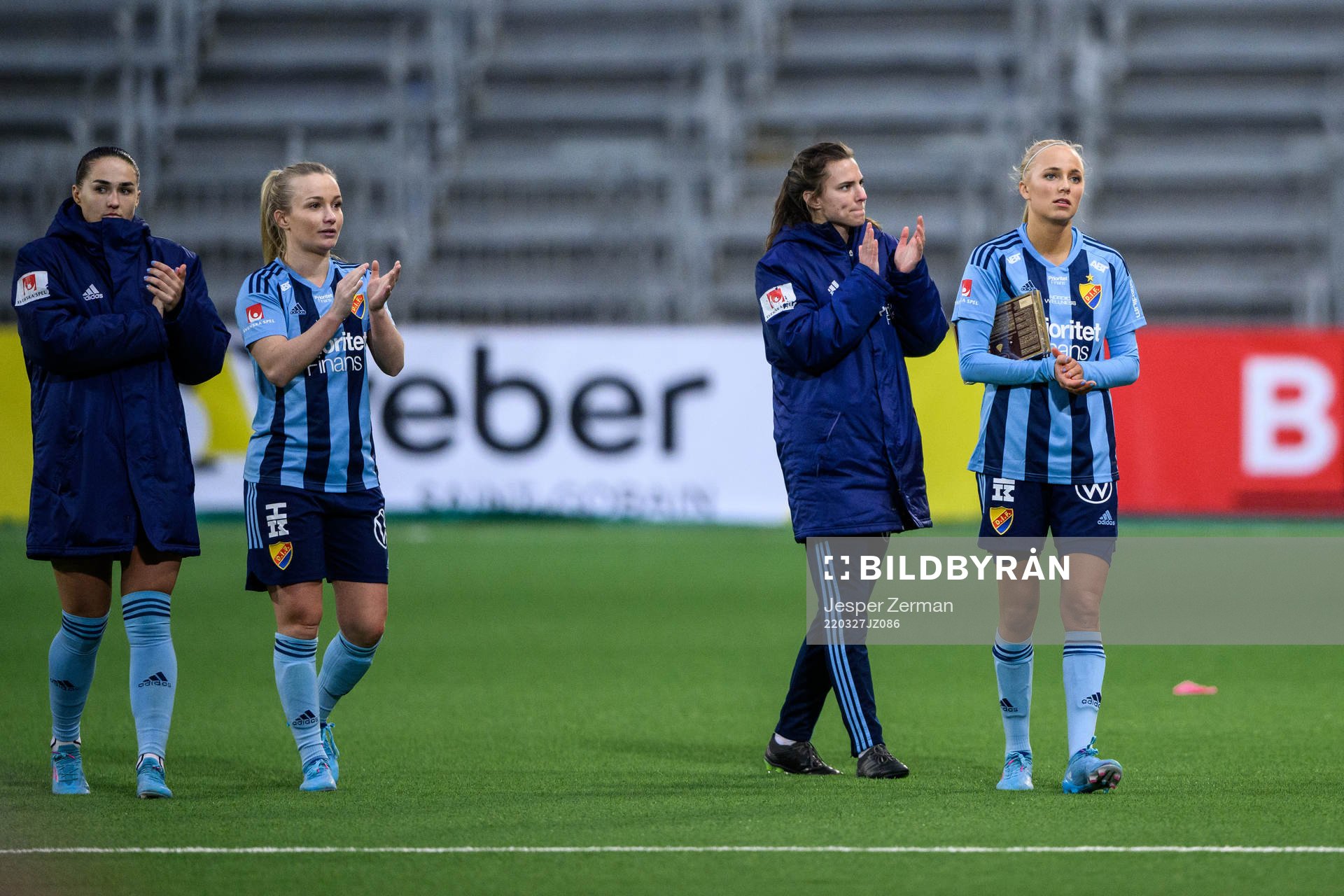 Djurgårdens Sara Lilja Vidlund (h) deppar