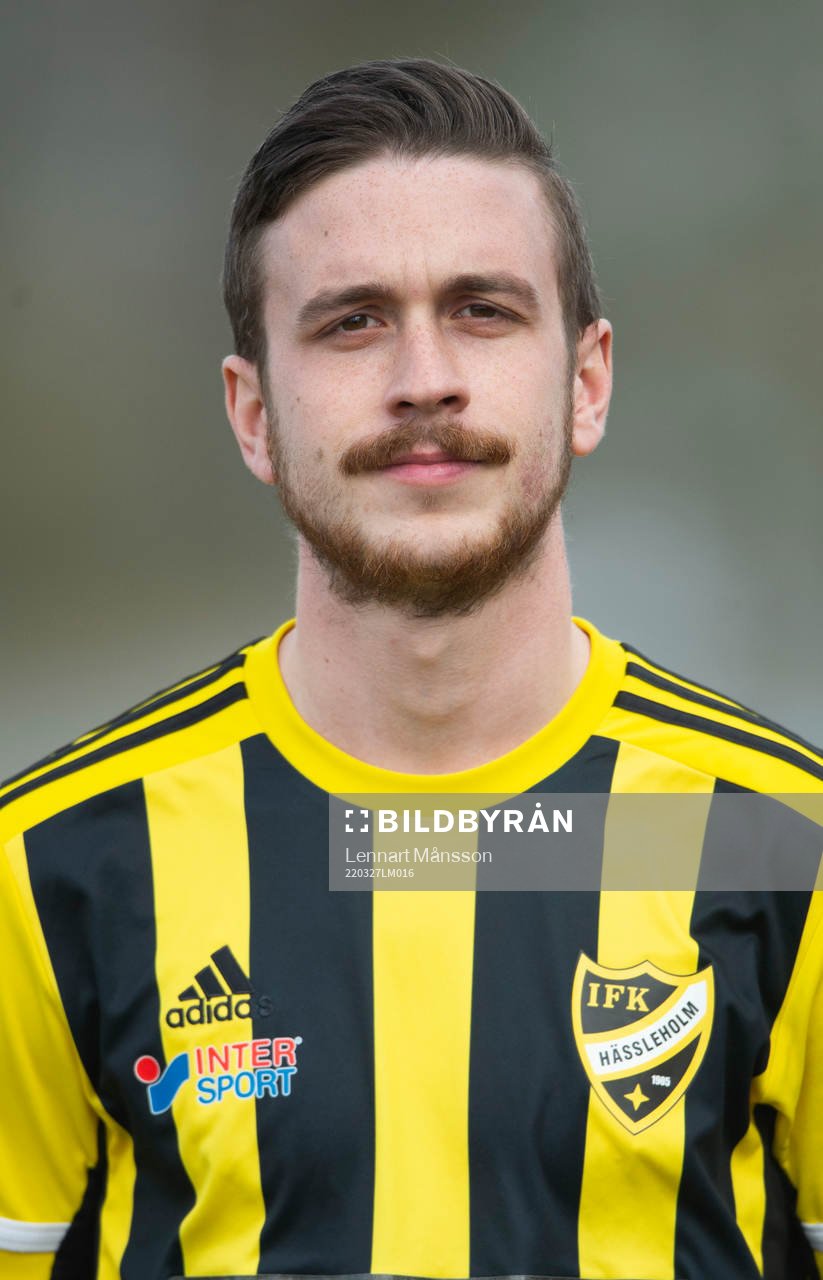 IFK Hässleholms Max Sandberg i A-truppen, lagbild och